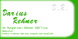 darius rehner business card